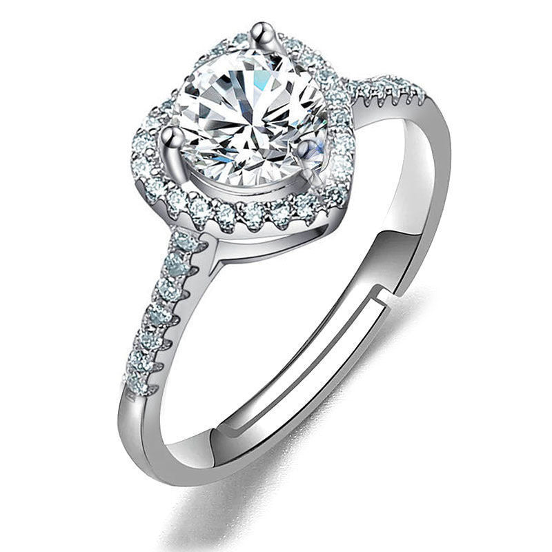 Damenring Imitation Moissanit-Diamantring Damen