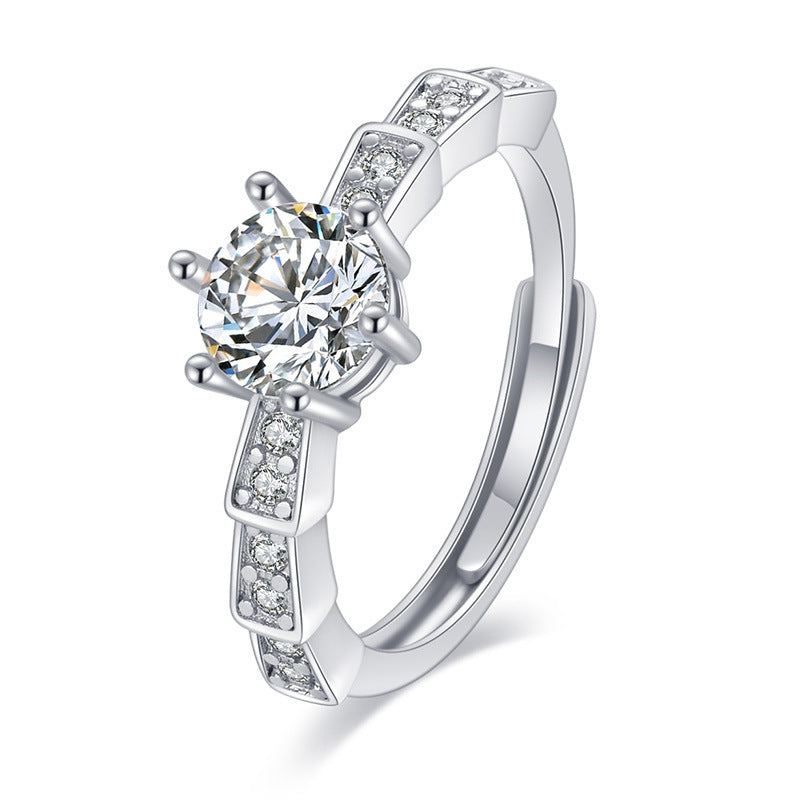 Damenring Imitation Moissanit-Diamantring Damen