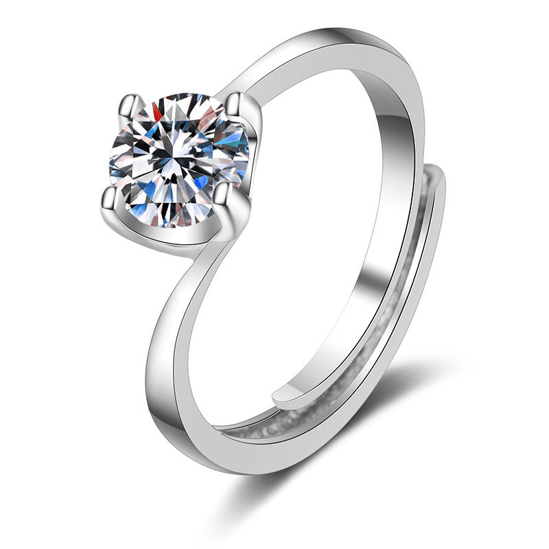 Damenring Imitation Moissanit-Diamantring Damen