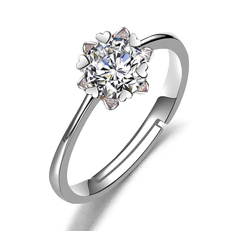 Damenring Imitation Moissanit-Diamantring Damen