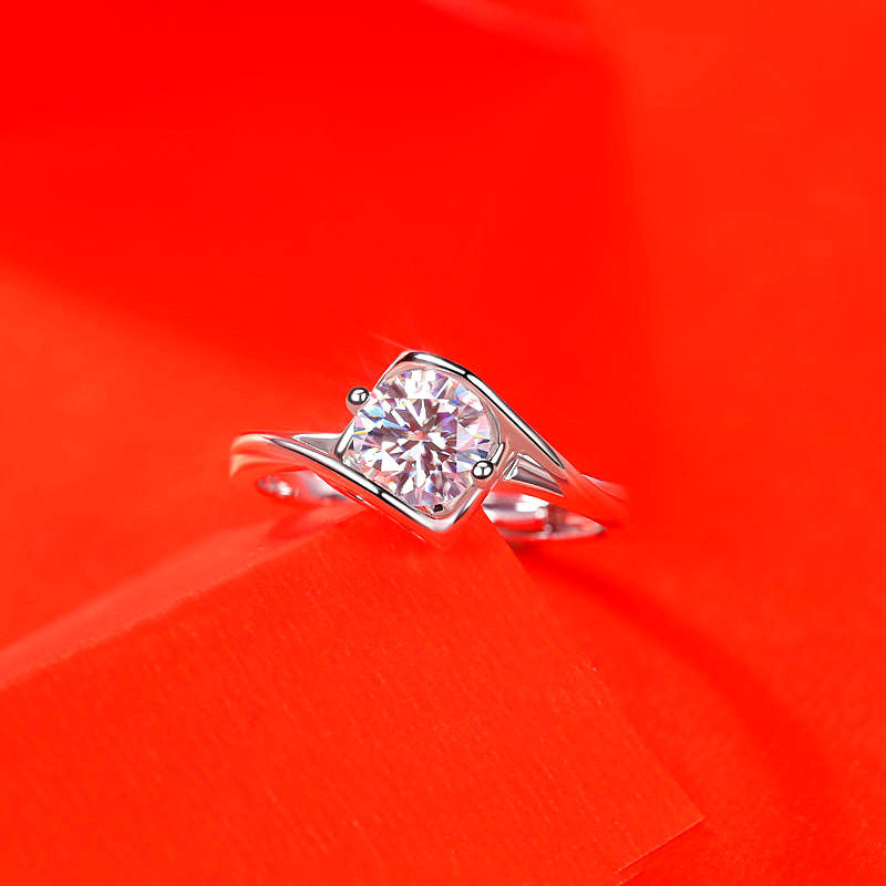 Damenring Imitation Moissanit-Diamantring Damen