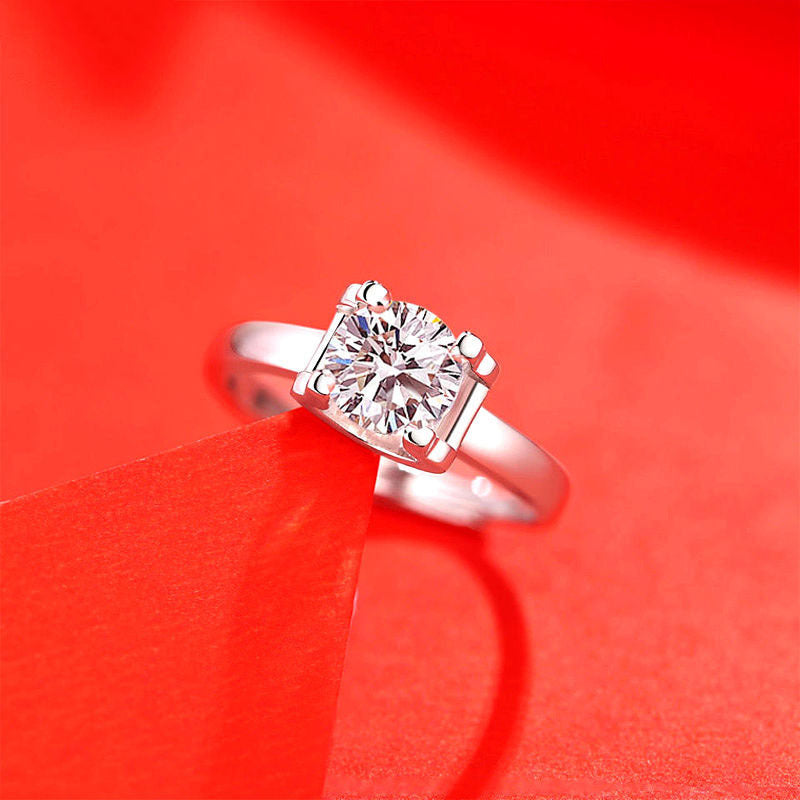 Damenring Imitation Moissanit-Diamantring Damen