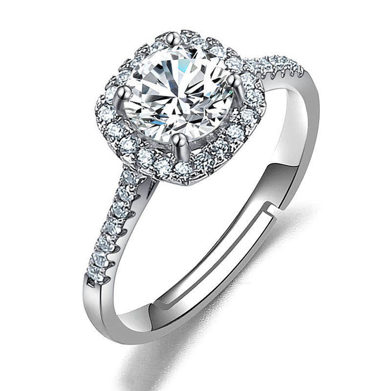 Damenring Imitation Moissanit-Diamantring Damen