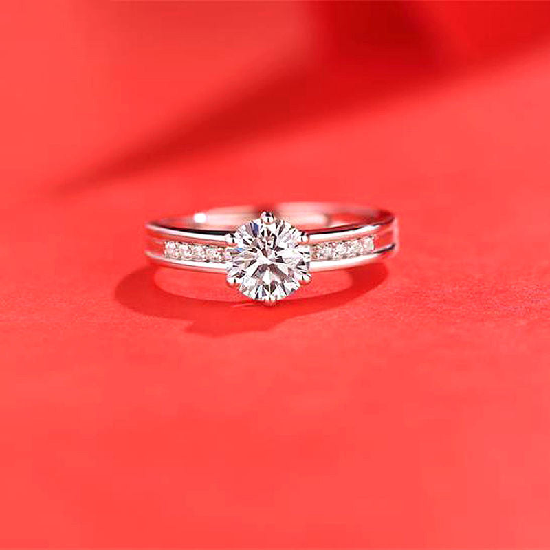 Damenring Imitation Moissanit-Diamantring Damen