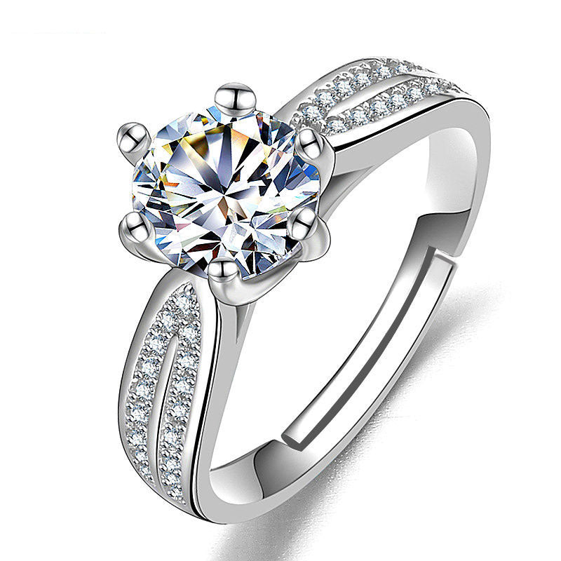 Damenring Imitation Moissanit-Diamantring Damen
