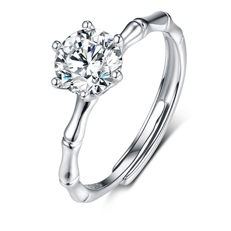 Damenring Imitation Moissanit-Diamantring Damen