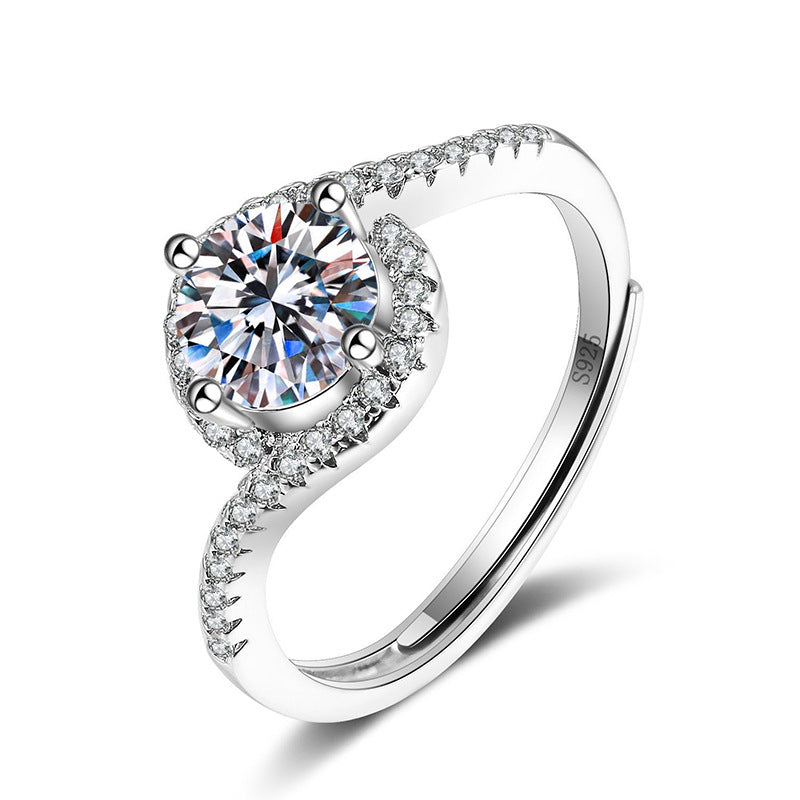 Damenring Imitation Moissanit-Diamantring Damen