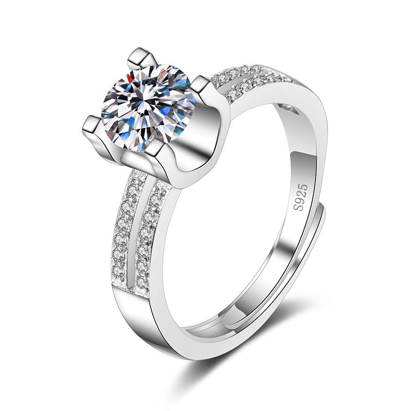 Damenring Imitation Moissanit-Diamantring Damen