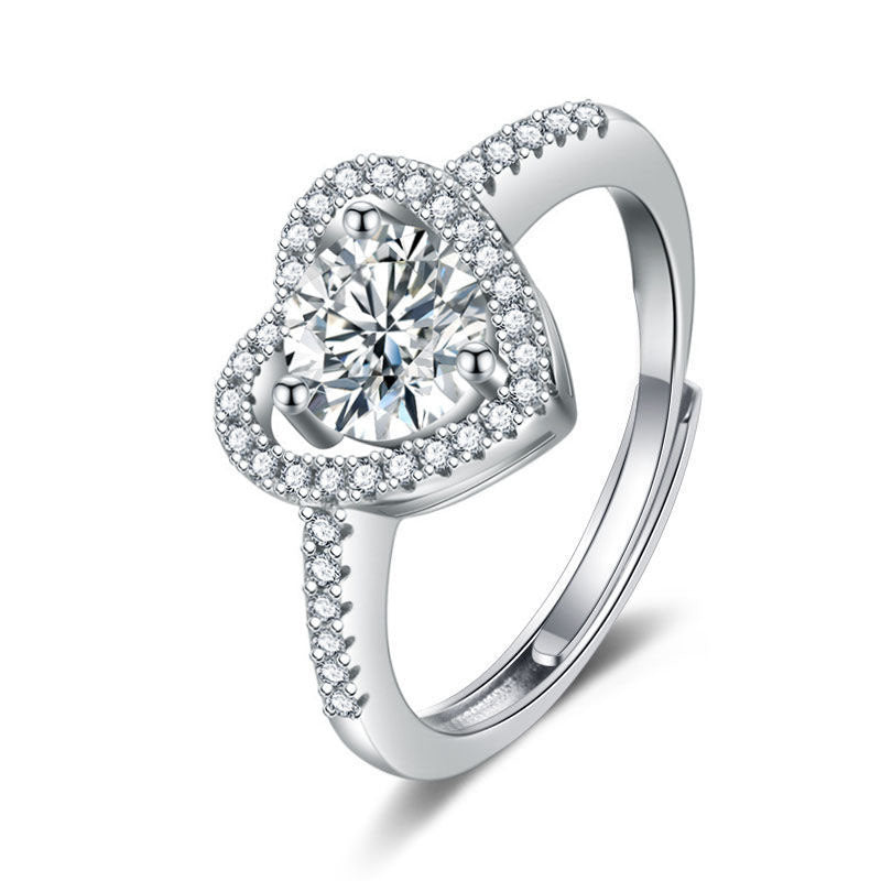 Damenring Imitation Moissanit-Diamantring Damen