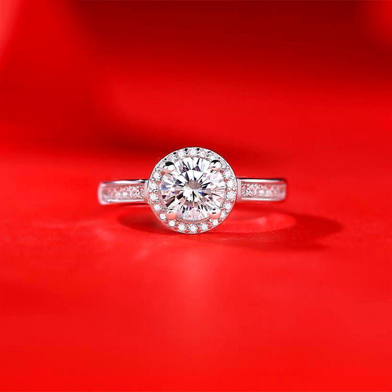 Damenring Imitation Moissanit-Diamantring Damen