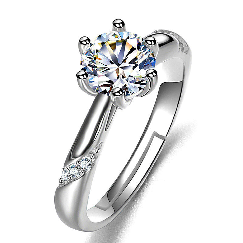 Damenring Imitation Moissanit-Diamantring Damen