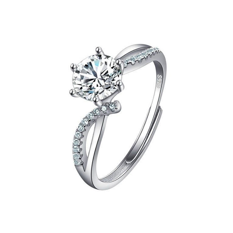 Damenring Imitation Moissanit-Diamantring Damen