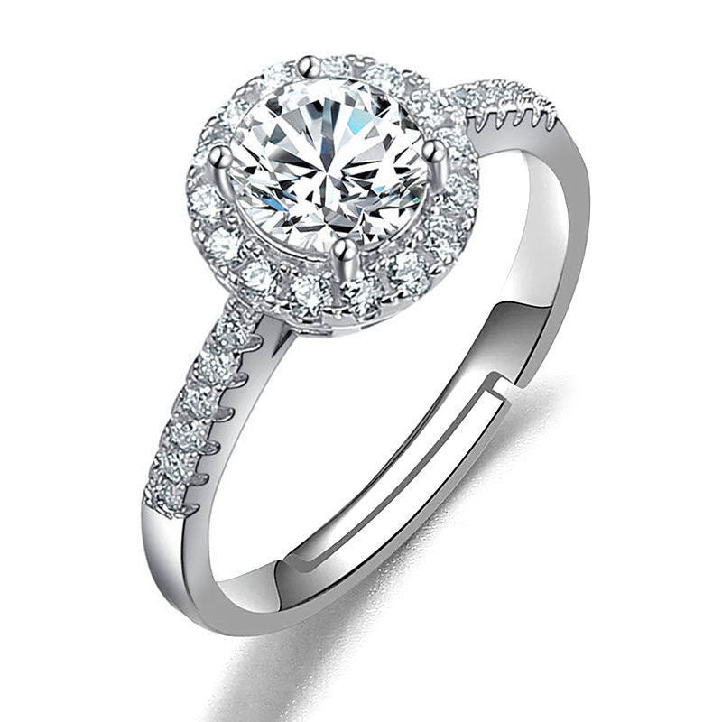 Damenring Imitation Moissanit-Diamantring Damen