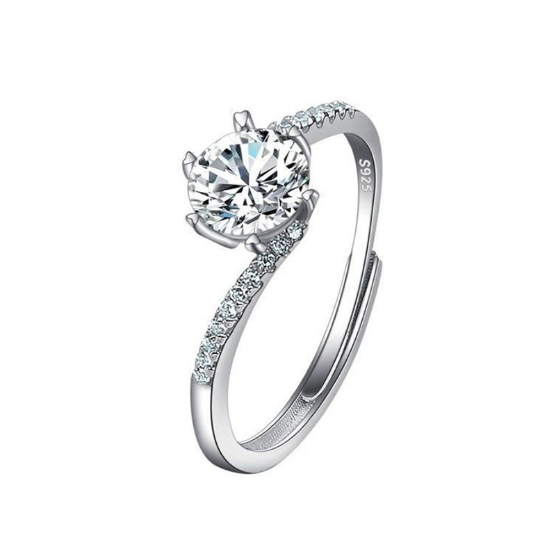 Damenring Imitation Moissanit-Diamantring Damen
