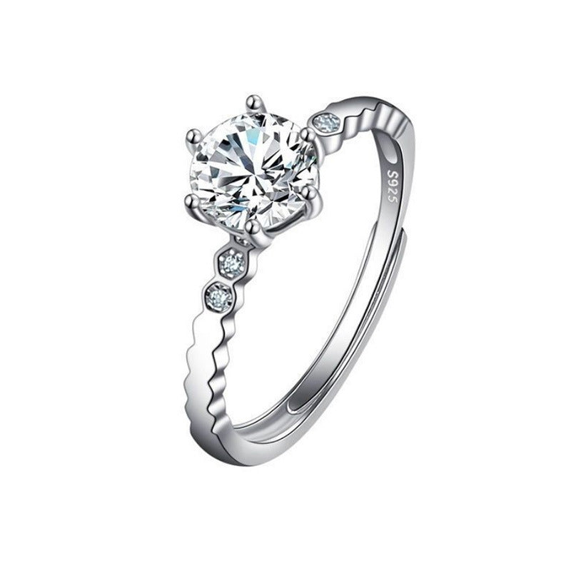 Damenring Imitation Moissanit-Diamantring Damen