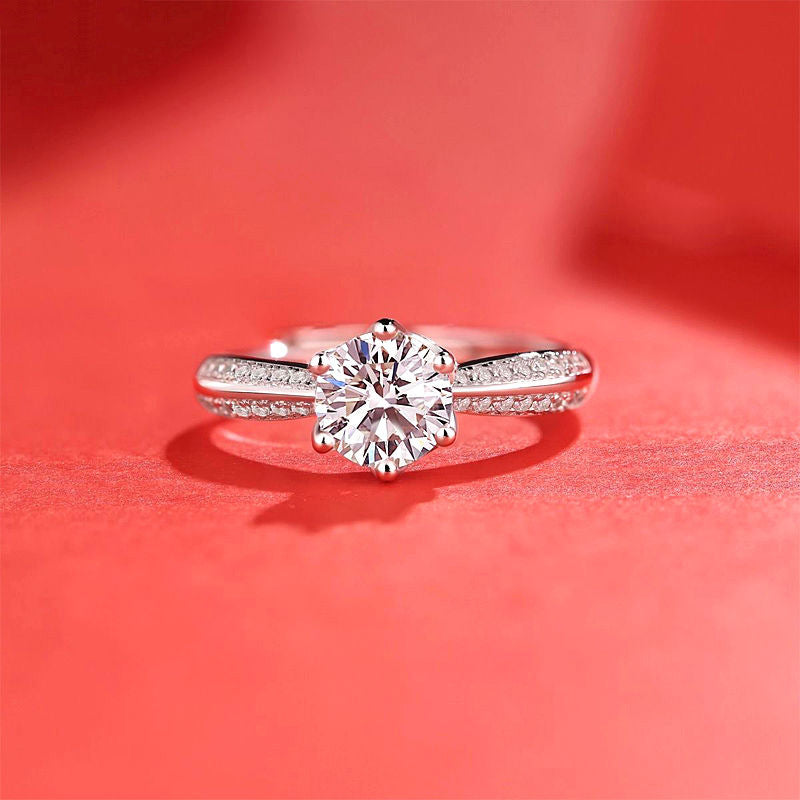 Damenring Imitation Moissanit-Diamantring Damen