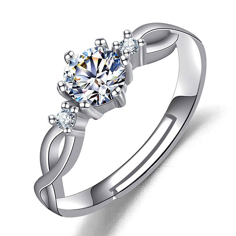 Damenring Imitation Moissanit-Diamantring Damen
