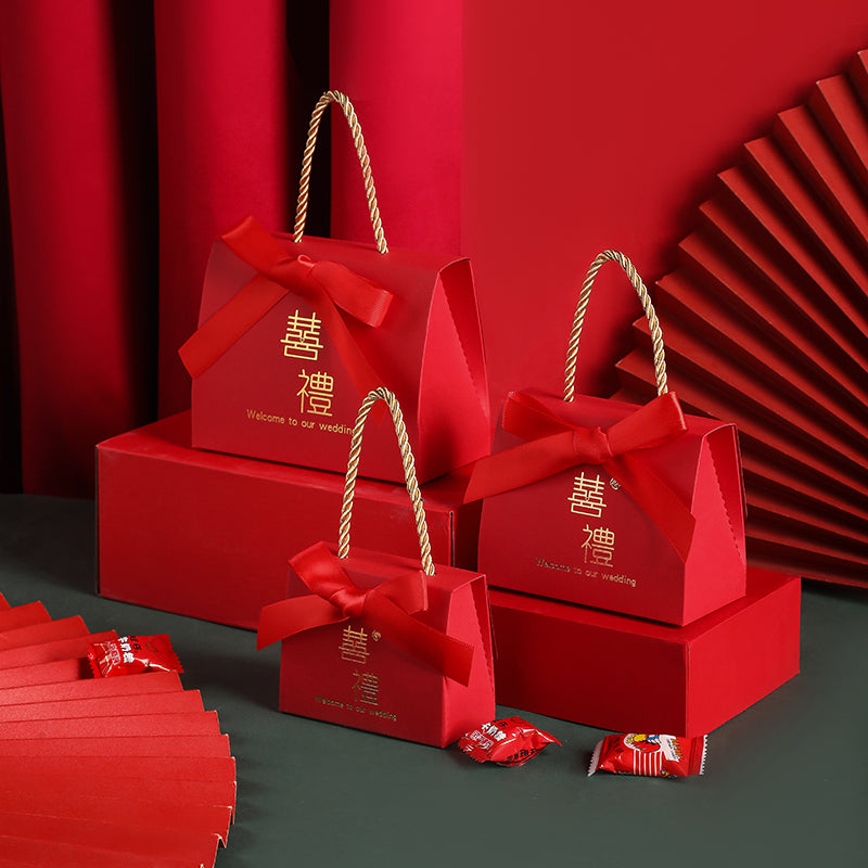Hochzeits-Süßigkeitenbox Tragbare Hochzeits-Süßigkeiten-Geschenkbox im chinesischen Stil