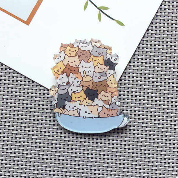 Broche Lindo Pin Acrílico con Forma Insignia de Dibujos Animados Tendencia Pin de Género