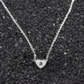 Collar con colgante de 26 letras de acero inoxidable para mujer
