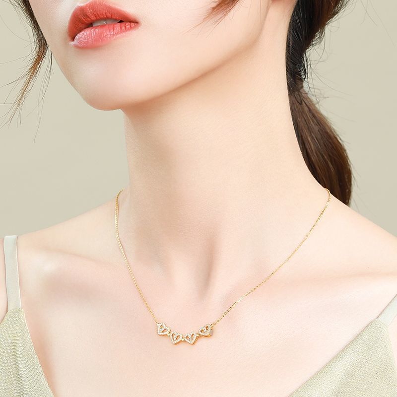 Vierblättriges Kleeblatt Collier Damenkette Europäischer und Amerikanischer Schmuck Ins verblasst nicht