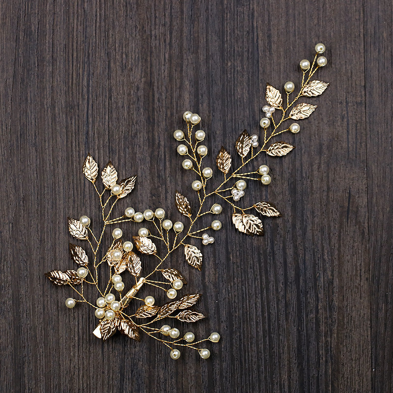 Horquilla Hoja Dorada Accesorios para el Cabello Nuevo Vestido de Novia Tocado Nupcial