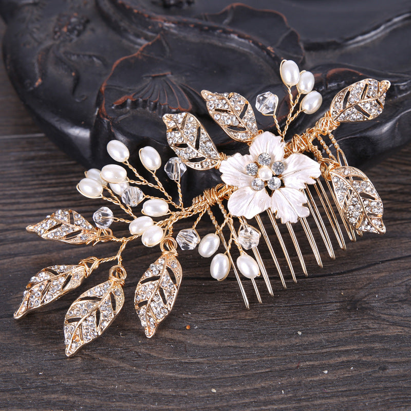 Horquilla Hoja Dorada Accesorios para el Cabello Nuevo Vestido de Novia Tocado Nupcial