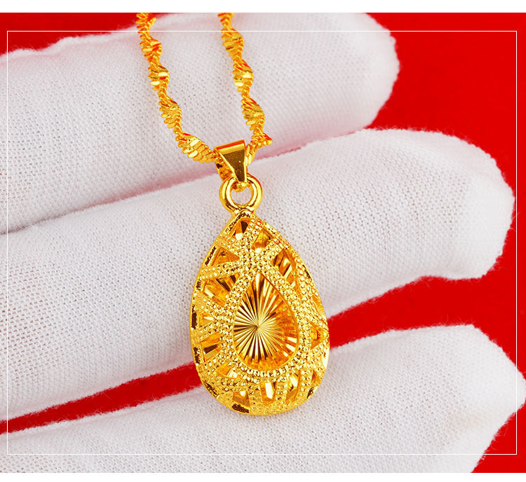 Collar de mujer de oro de 24k con baño de oro