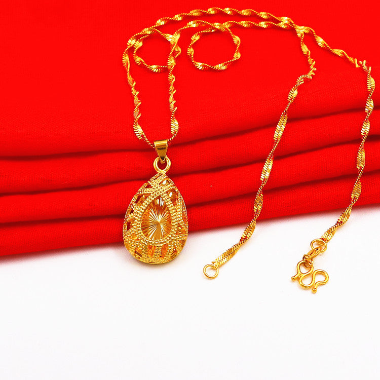 Collar de mujer de oro de 24k con baño de oro
