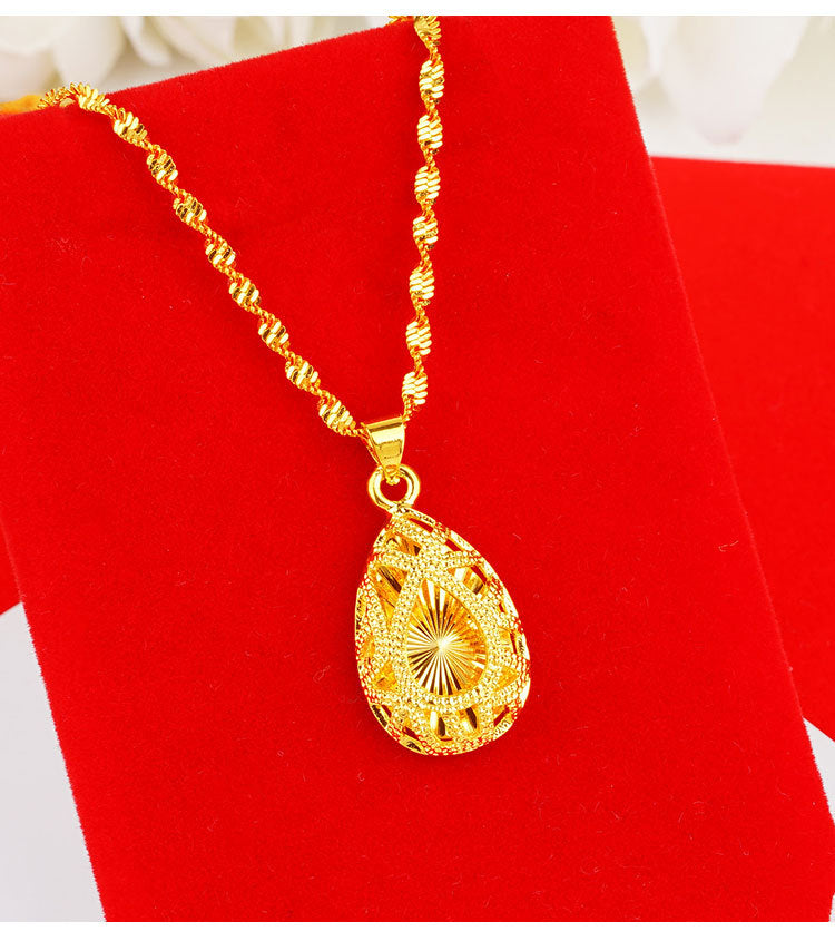Collar de mujer de oro de 24k con baño de oro