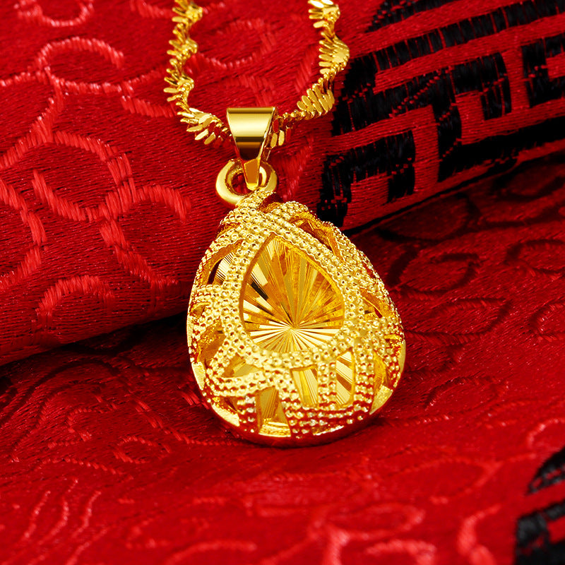 Collar de mujer de oro de 24k con baño de oro