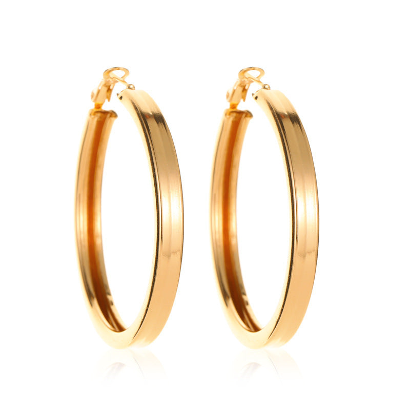 Ashion Große Creolen für Damen Gold Silberfarben