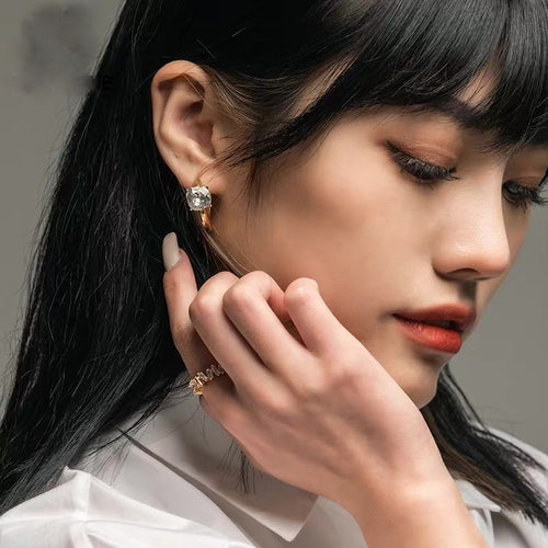 18K Goldring weiblich Ins Fashion Persönlichkeit Netz Rot Zeigefingerring leichter Luxusring
