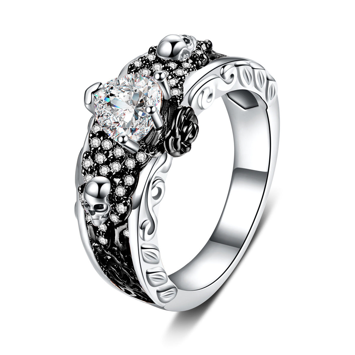 Amantes de Calaveras - Elegante Anillo de Calavera para Mujer