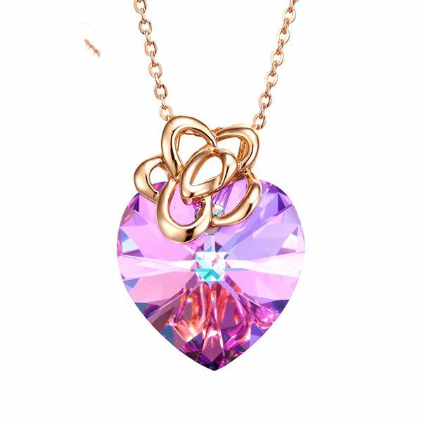 Venta al por mayor de joyas, moda, colorido, colgante de corazón de plata 925