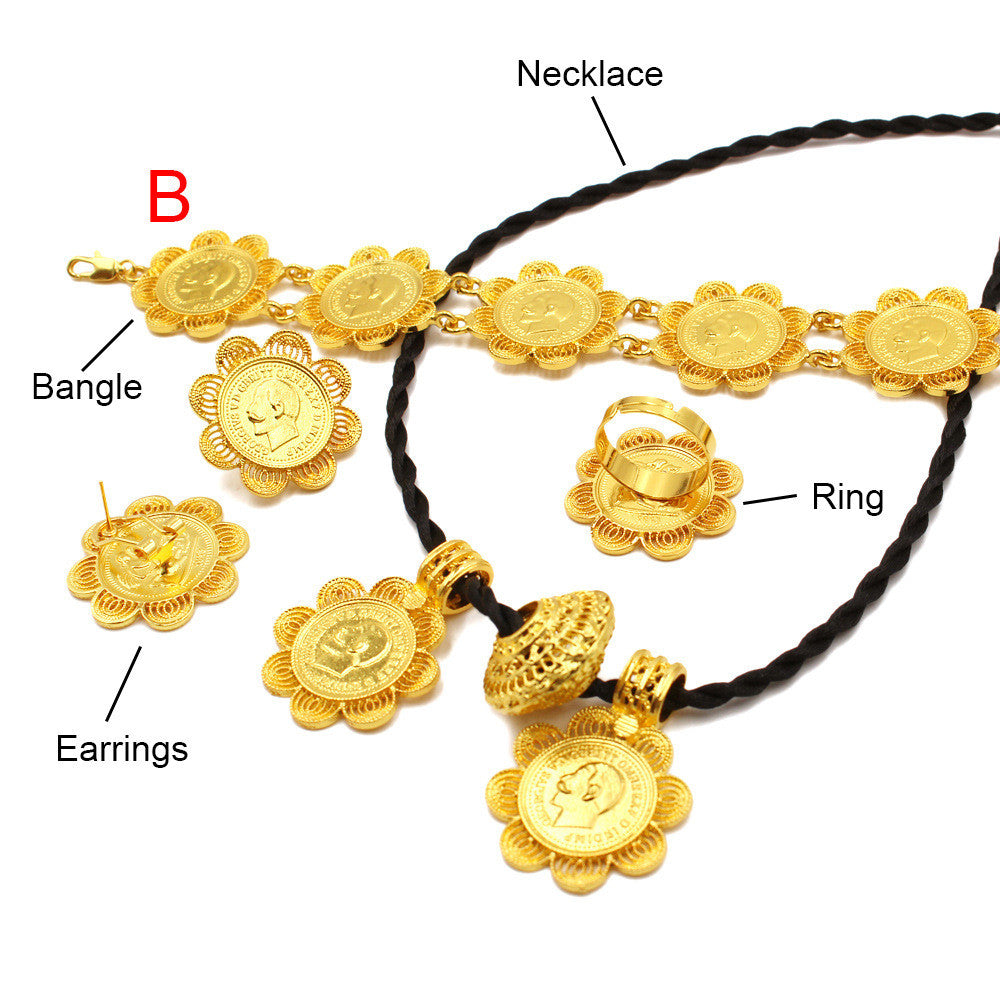 Goldschmuck-Set Indische Hochzeitsaccessoires