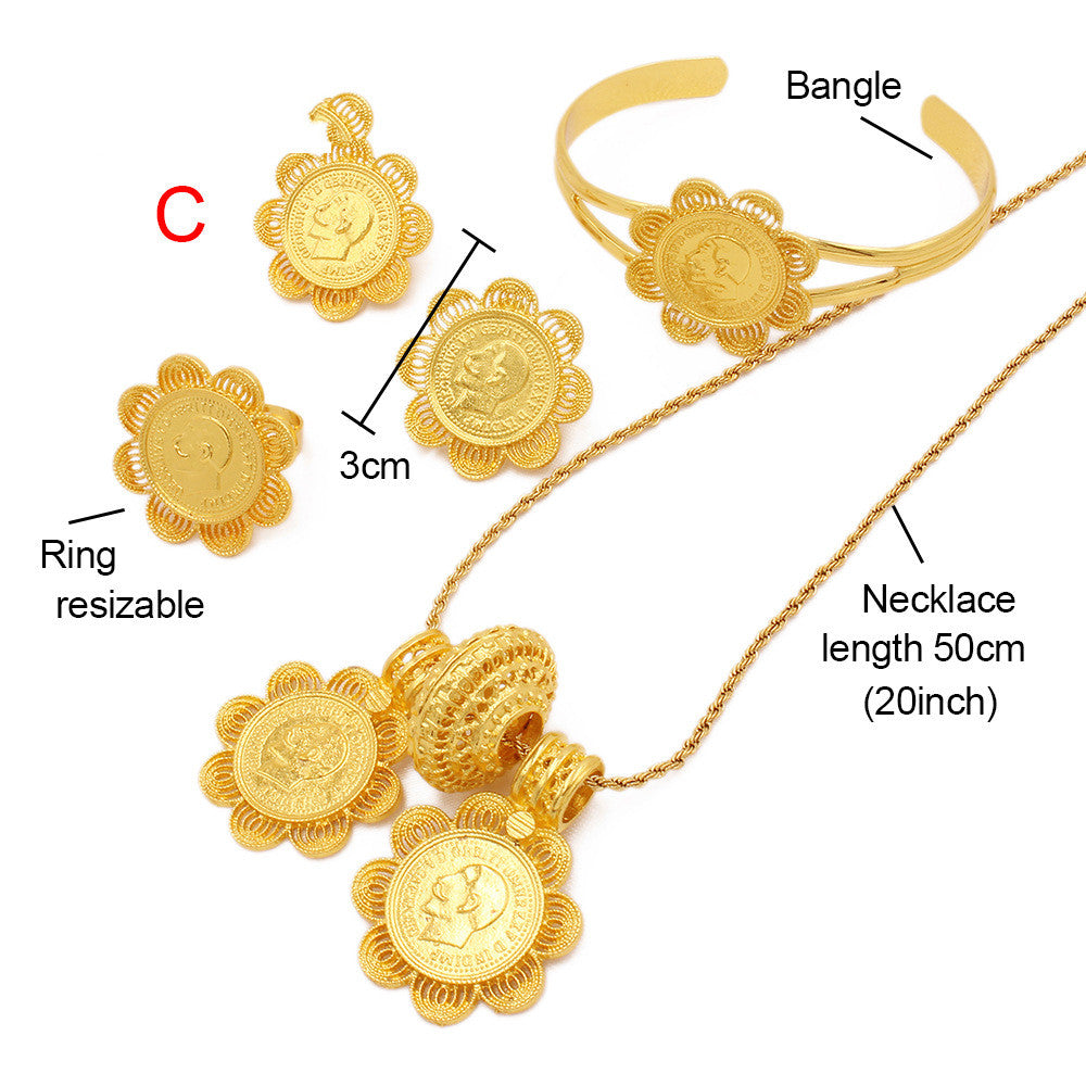 Goldschmuck-Set Indische Hochzeitsaccessoires