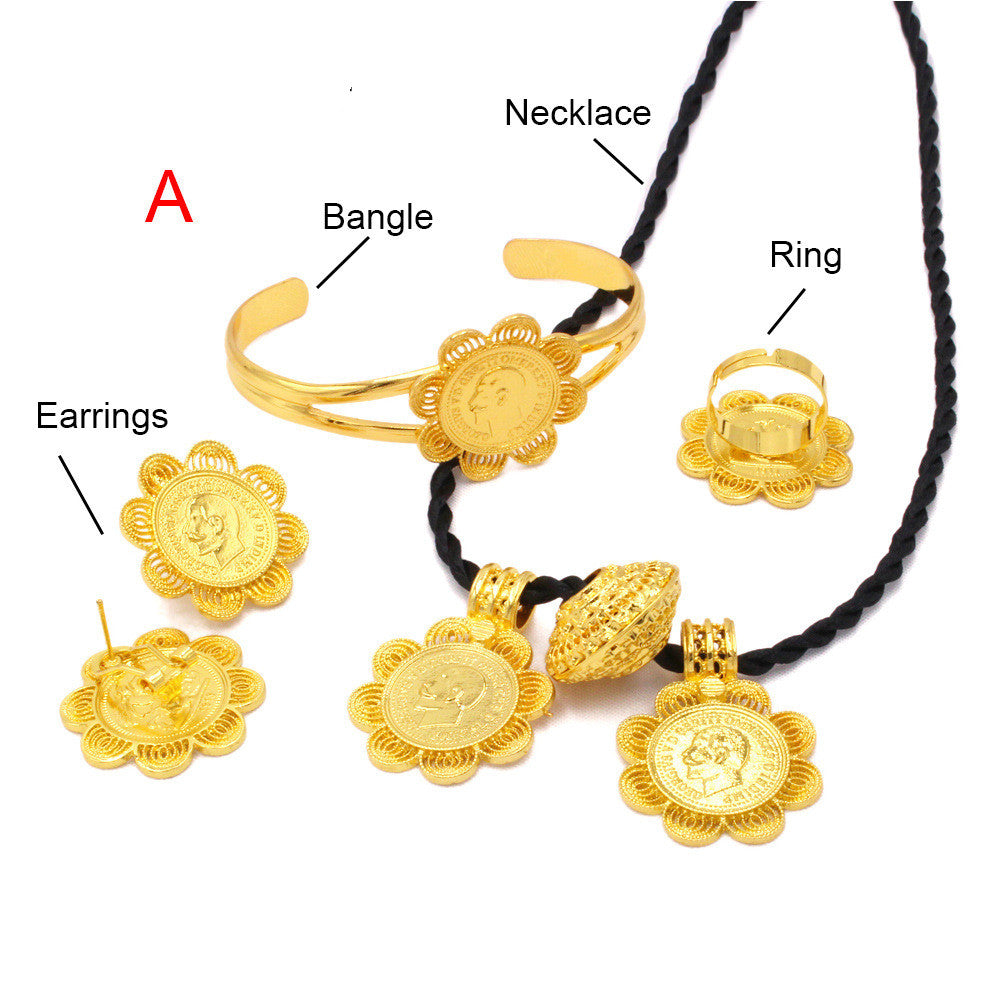 Goldschmuck-Set Indische Hochzeitsaccessoires