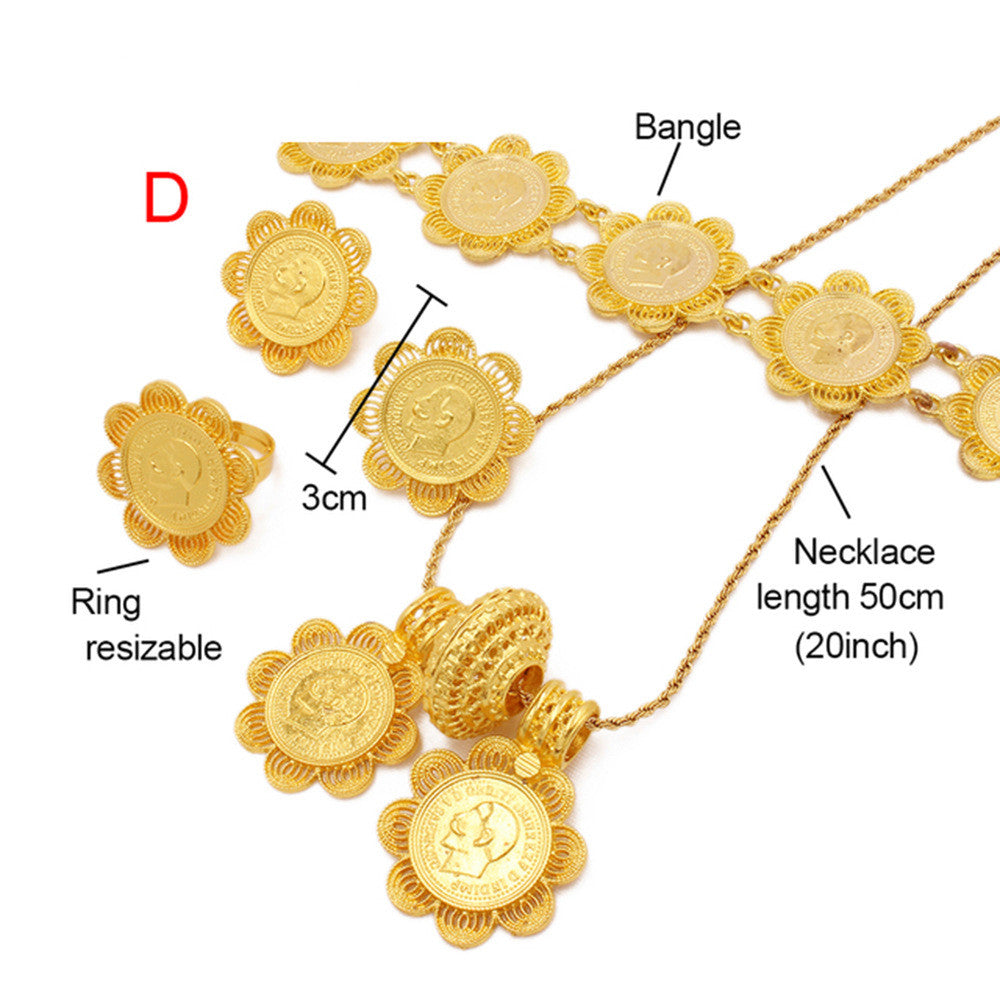 Goldschmuck-Set Indische Hochzeitsaccessoires