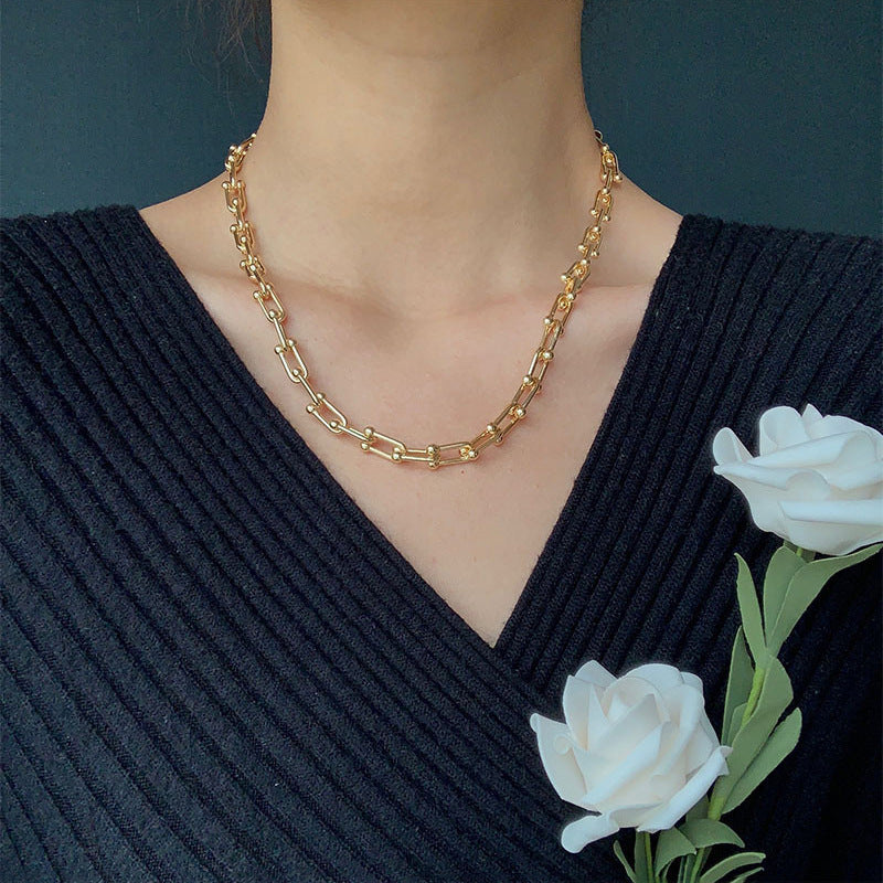 Exaggerated Clavicle Chain Hip Hop Sweater Chain Chain