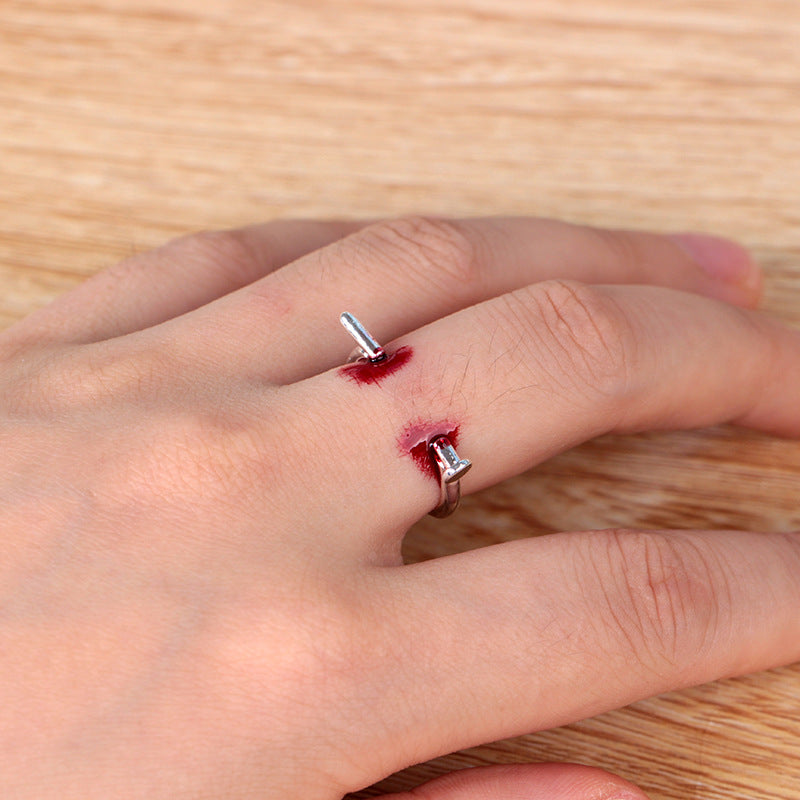 Anillo de uñas de joyería de moda, anillo simple, accesorios de Halloween