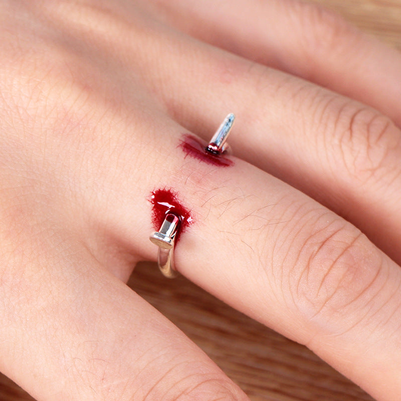 Anillo de uñas de joyería de moda, anillo simple, accesorios de Halloween