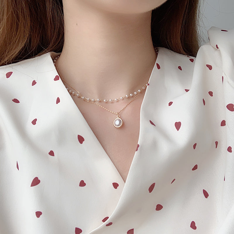 Diseño de nicho, collar de perlas para mujer, estilo moderno y fresco