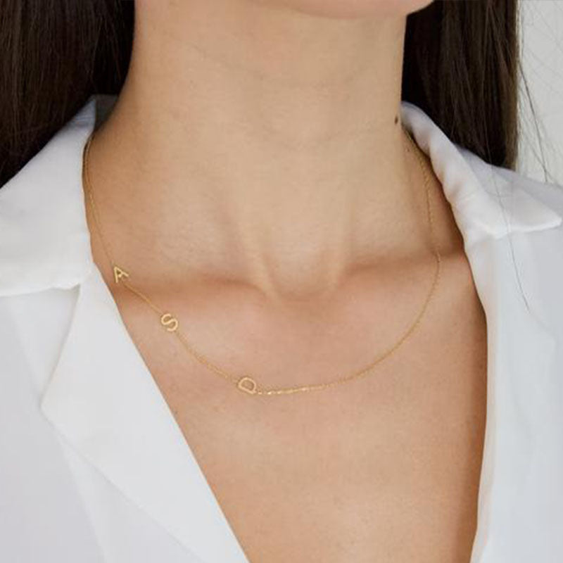 Personalized Custom Letter Necklace Stainless Steel