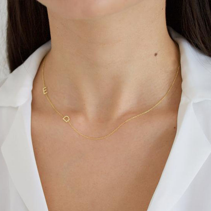 Personalized Custom Letter Necklace Stainless Steel