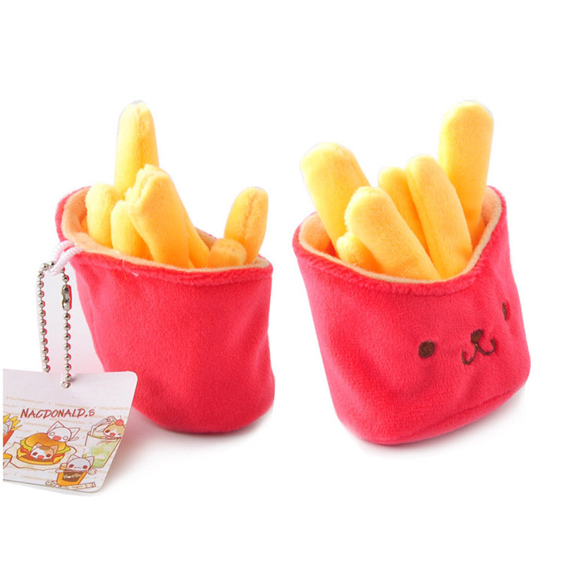Llavero de peluche con colgante de hamburguesa coreana, estilo sándwich bonito