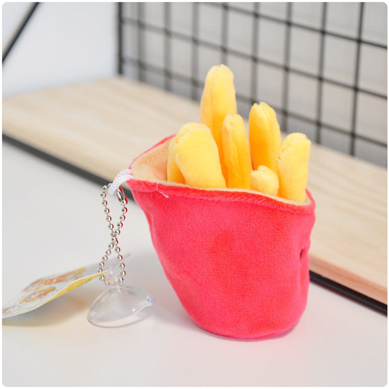 Llavero de peluche con colgante de hamburguesa coreana, estilo sándwich bonito