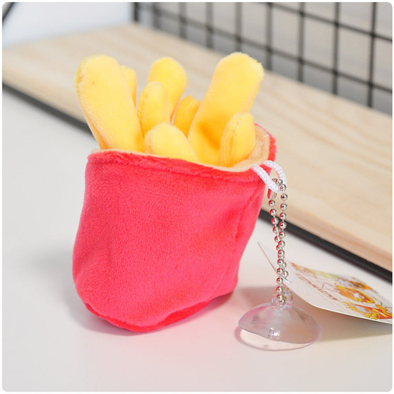 Llavero de peluche con colgante de hamburguesa coreana, estilo sándwich bonito