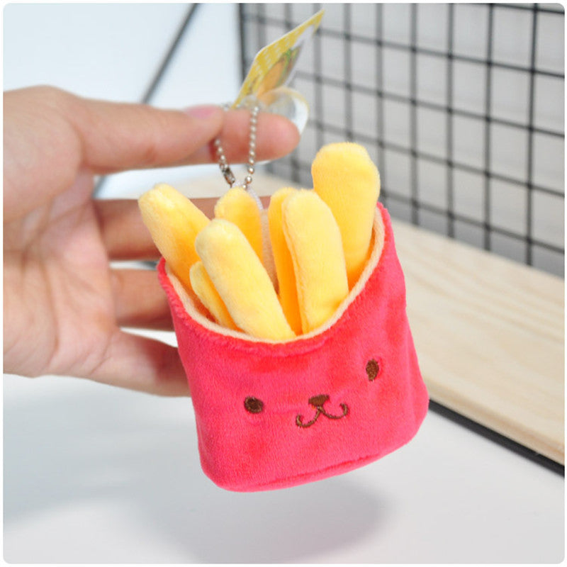 Llavero de peluche con colgante de hamburguesa coreana, estilo sándwich bonito