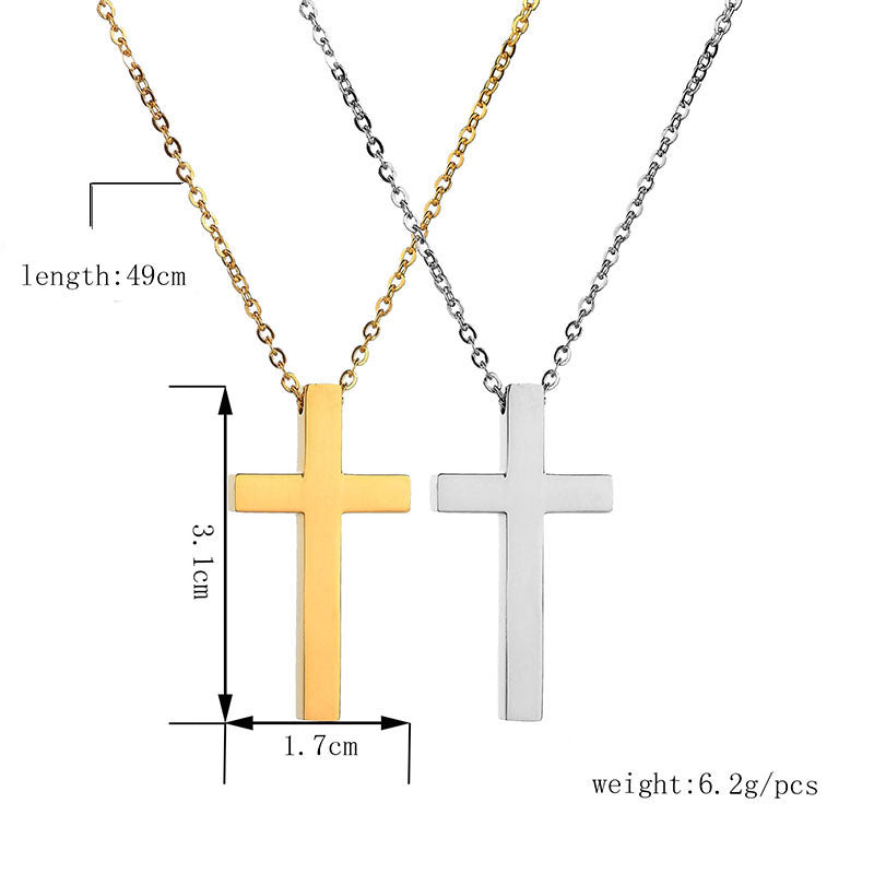 Halskette mit Kreuz aus Edelstahl